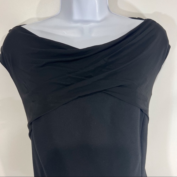 Lafayette 148 Black Boat Neck Wrap Sheath Dress NWT - Picture 2 of 8